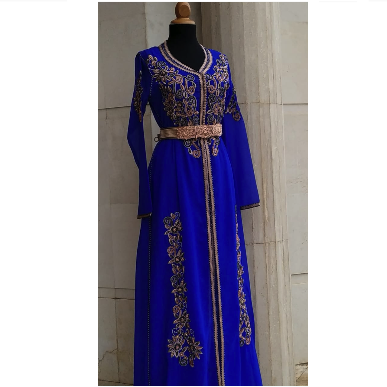 Buy > royal blue kaftan dress > in stock